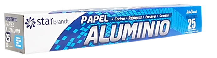 PAPEL ALUMINIO STAR BRANDT X24 ROLLOS