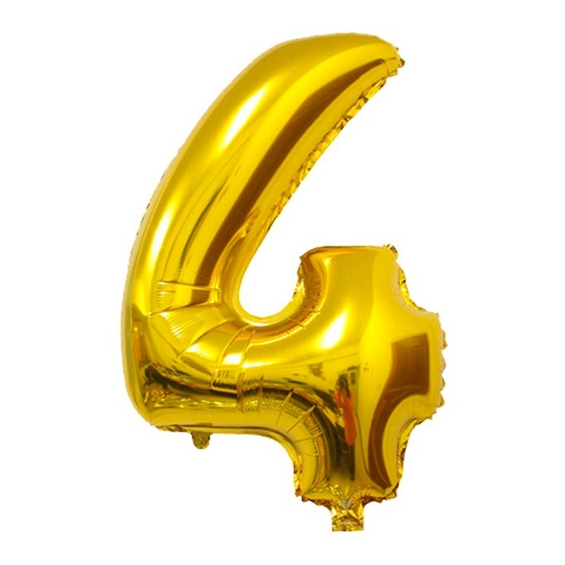 GLOBO METALICO DORADO #4 /16" /18"