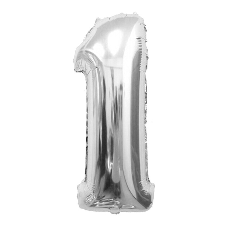 GLOBO METALICO PLATEADO #1 /16" /18"