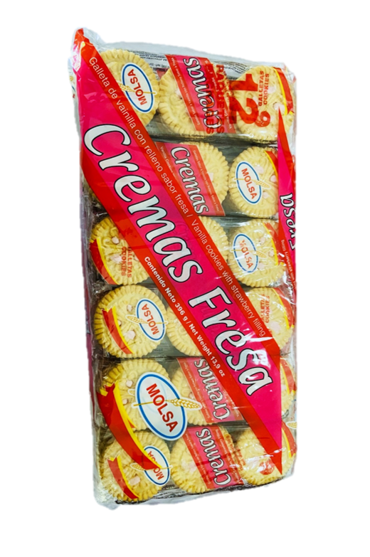 GALLETA MOLSA CREMA FRESA 33G 16X12