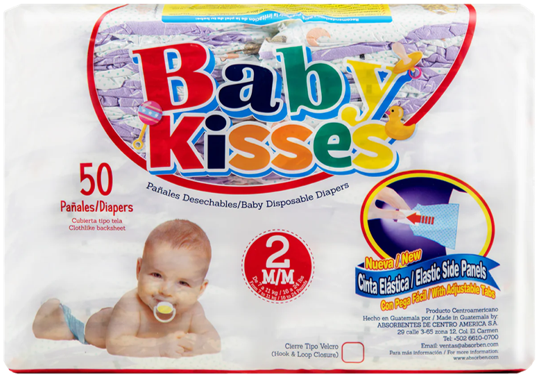 PAÑAL BABY KISSES "M" 6X50
