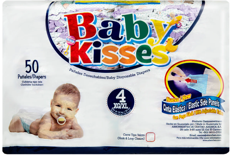 PAÑAL BABY KISSES &quot;XG&quot; 6X50