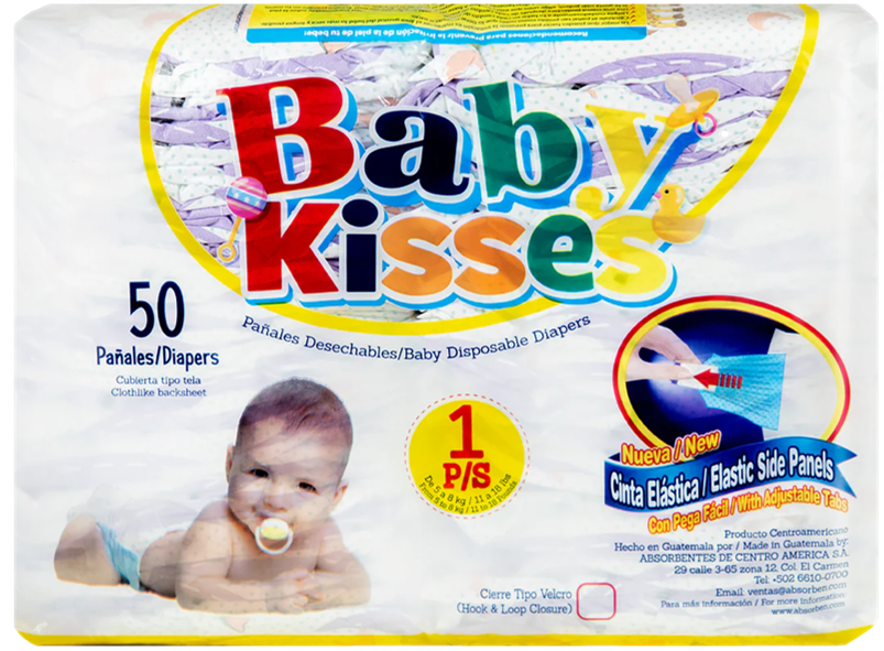 PAÑAL BABY KISSES "P" 6X50