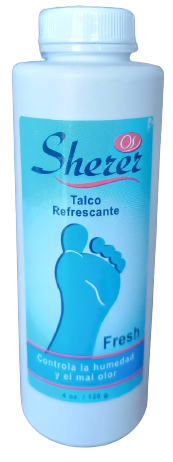 TALCO SHERER FRESH PARA PIES 4 OZ X24