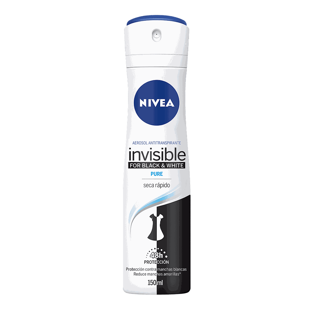 NIVEA AEROSOL INVISIBLE PURE 150ML X12
