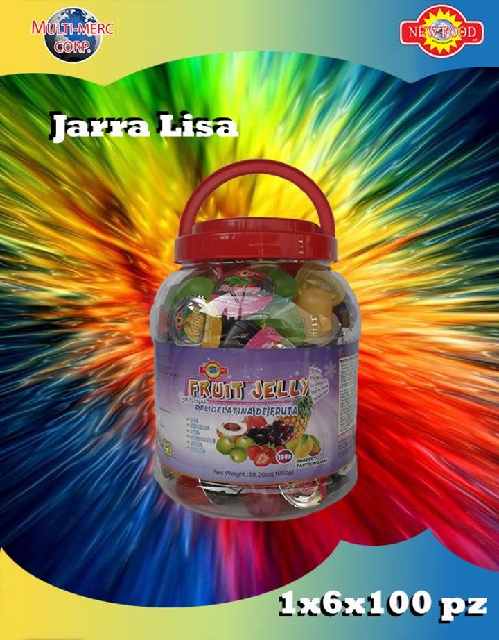 DELIGELATINA NEW FOOD JARRA LISA 6X100PZ
