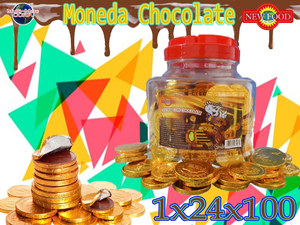 MONEDA CHOCOLATE NEW FOOD 24X100PZ
