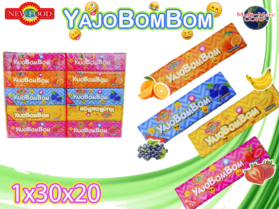 CHICLE YAJOBOMBOM NEW FOOD BLISTER  1X30X20PZ