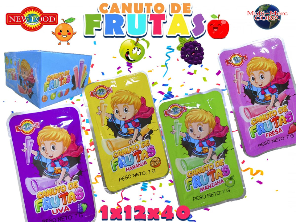 CANUTO DE FRUTAS NEW FOOD 12X40PZ