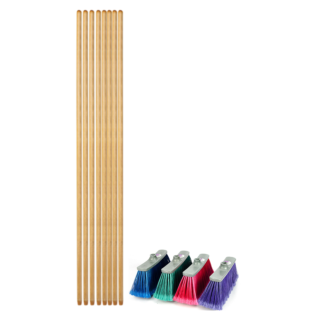 ESCOBA KALY SUPER NENA XL (bolillo natural) X12