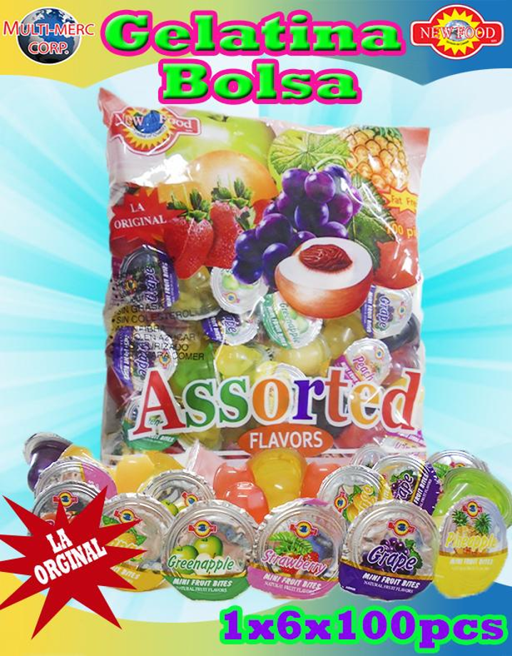 DELIGELATINA NEW FOOD BOLSA 6X100PZ