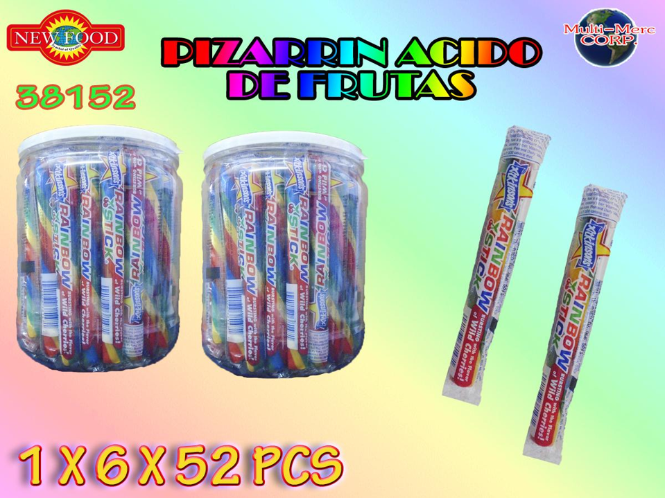 PIZARRIN NEW FOOD ACIDO DE FRUTAS 6X52PZ