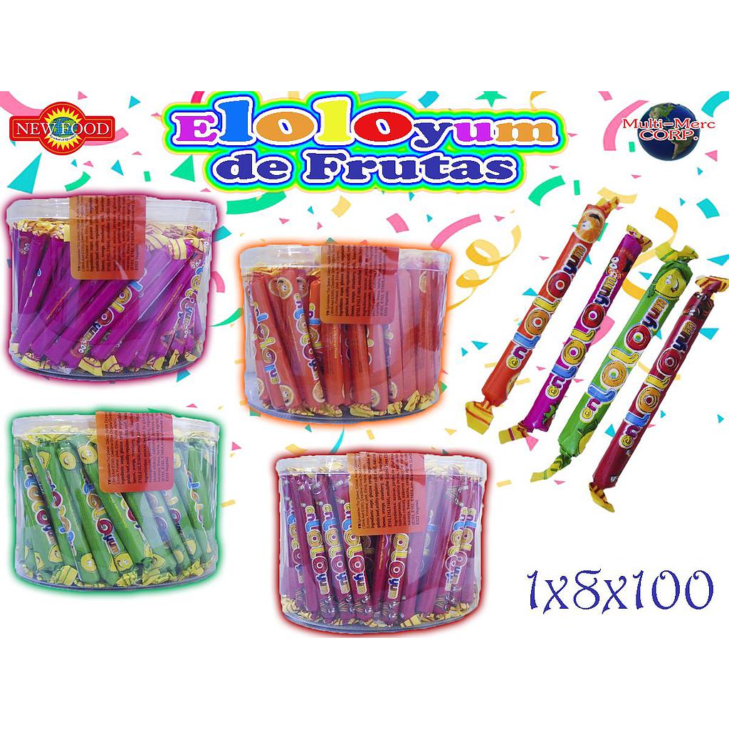 ELOLOYUM DE FRUTAS NEW FOOD 8X100PZ