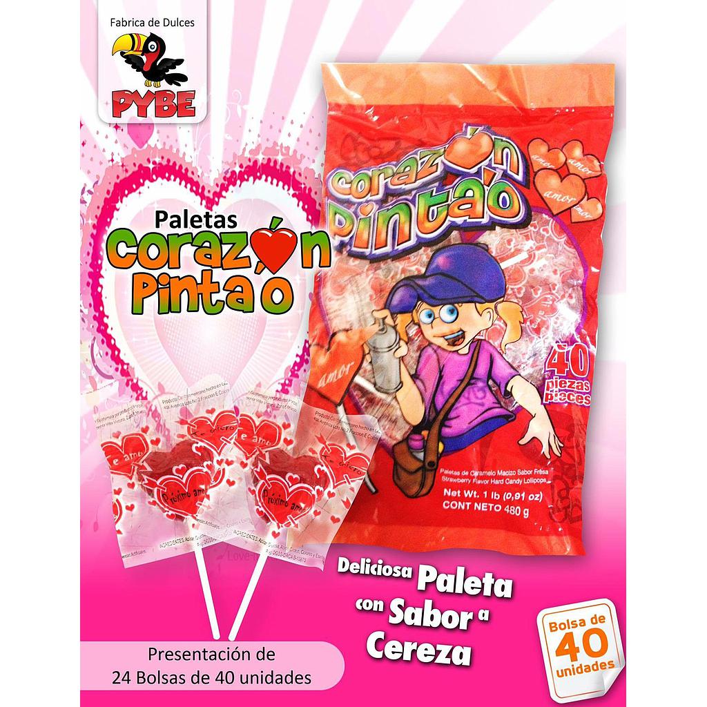 PALETA PYBE CORAZON PINTAO 24X40