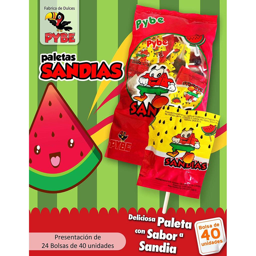 PALETA PYBE CON SABOR A SANDIA 24X40