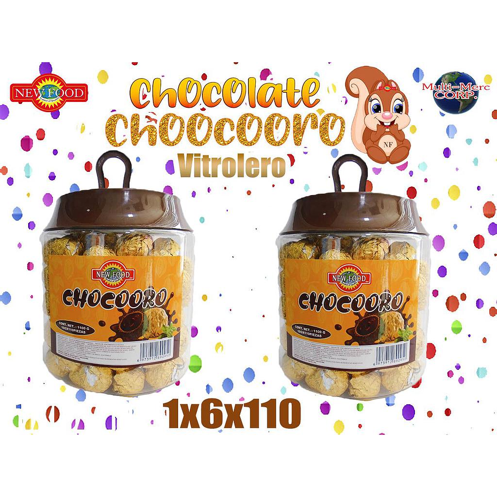 CHOCOORO VITROLERO NEW FOOD BOTE 6X110PZ
