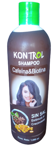 SHAMPOO KONTROL SIN SAL LITRO CAFEINA &amp; BIOTINA X12