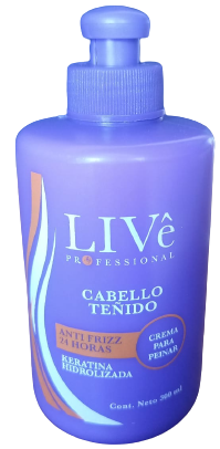 CREMA P/PEINAR LIVE PROF CABELLO TEÑIDO 300ML X24