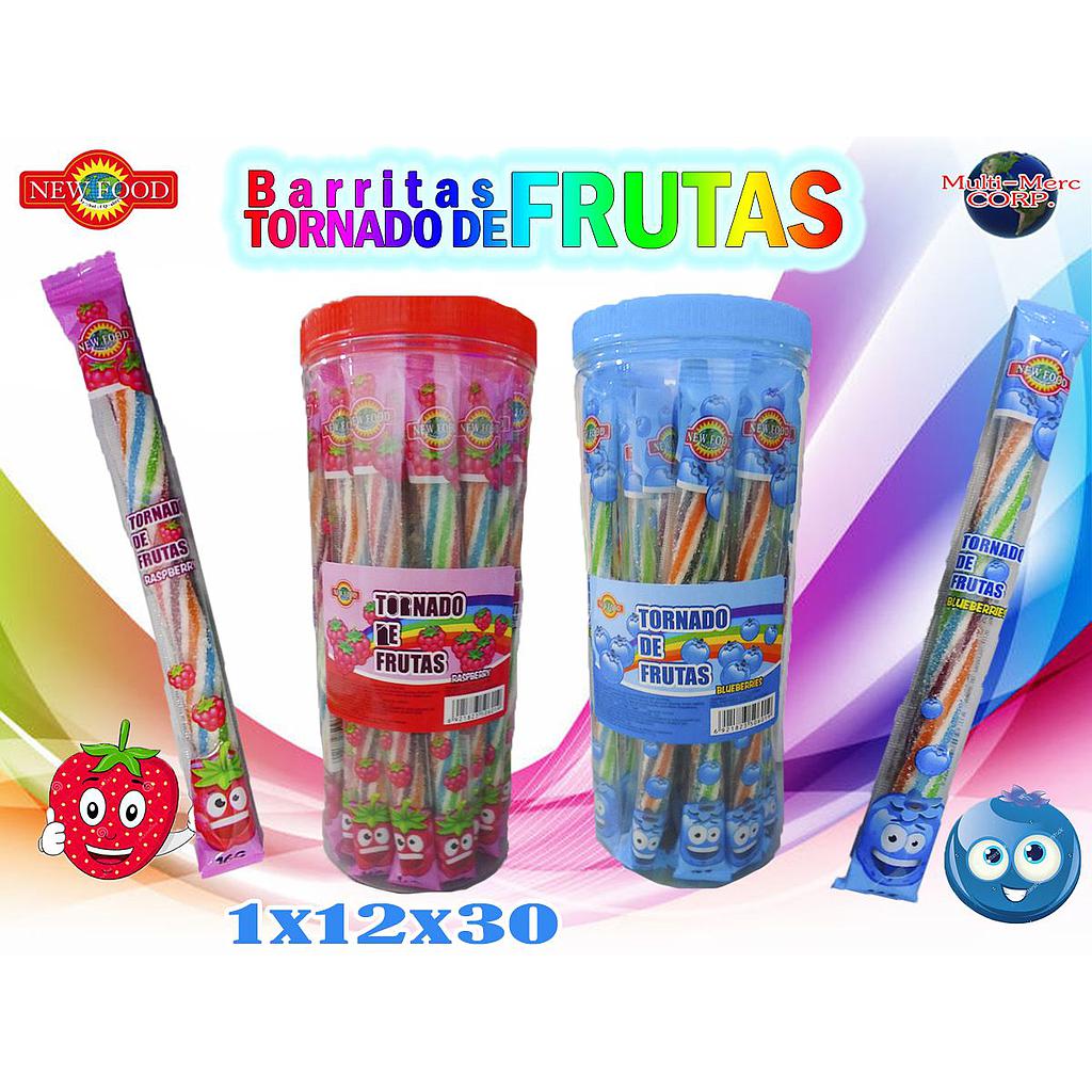 BARRITAS NEW FOOD TORNADO FRESA 12X30PZ