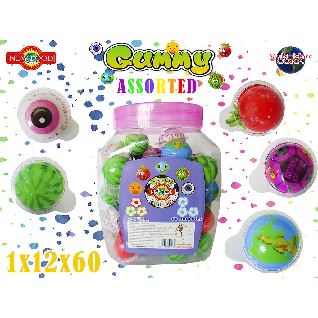 GUMMY ASSORTED NEW FOOD 12X50PZ