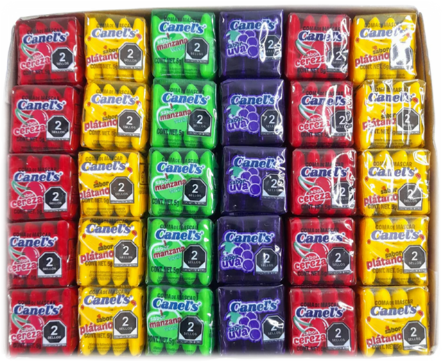 GOMA DE MASCAR CANEL'S 4PS BIPACK FRUTAL 24X100