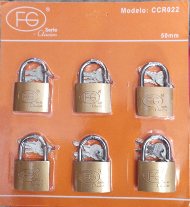 CARTON DE CANDADO FG CCR022 50mm 20X6