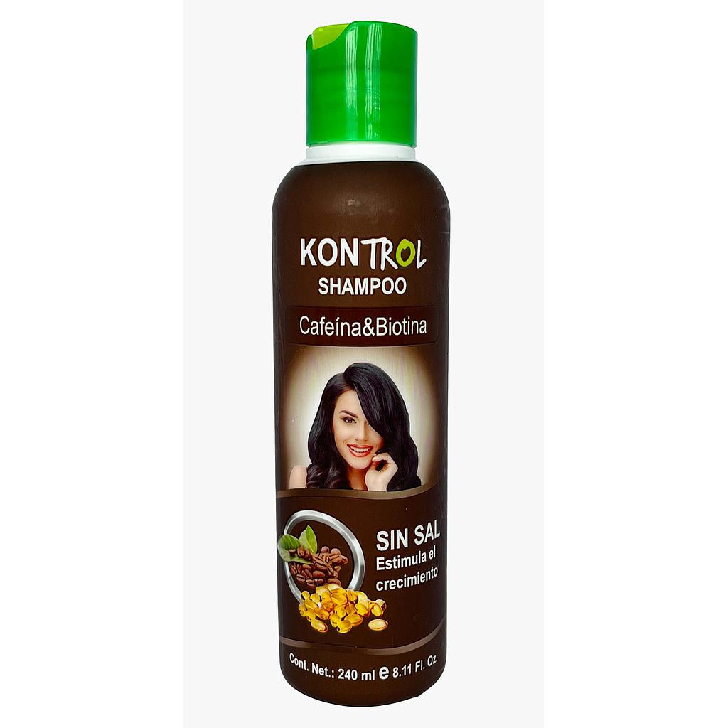 SHAMPOO KONTROL SIN SAL 240ML CAFEINA Y BIOTINA X24