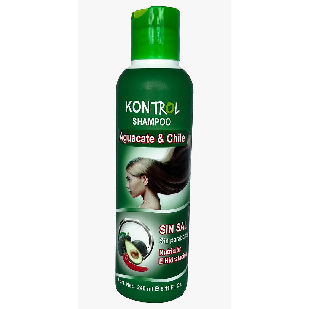 SHAMPOO KONTROL SIN SAL 240ML AGUACATE Y CHILE X24
