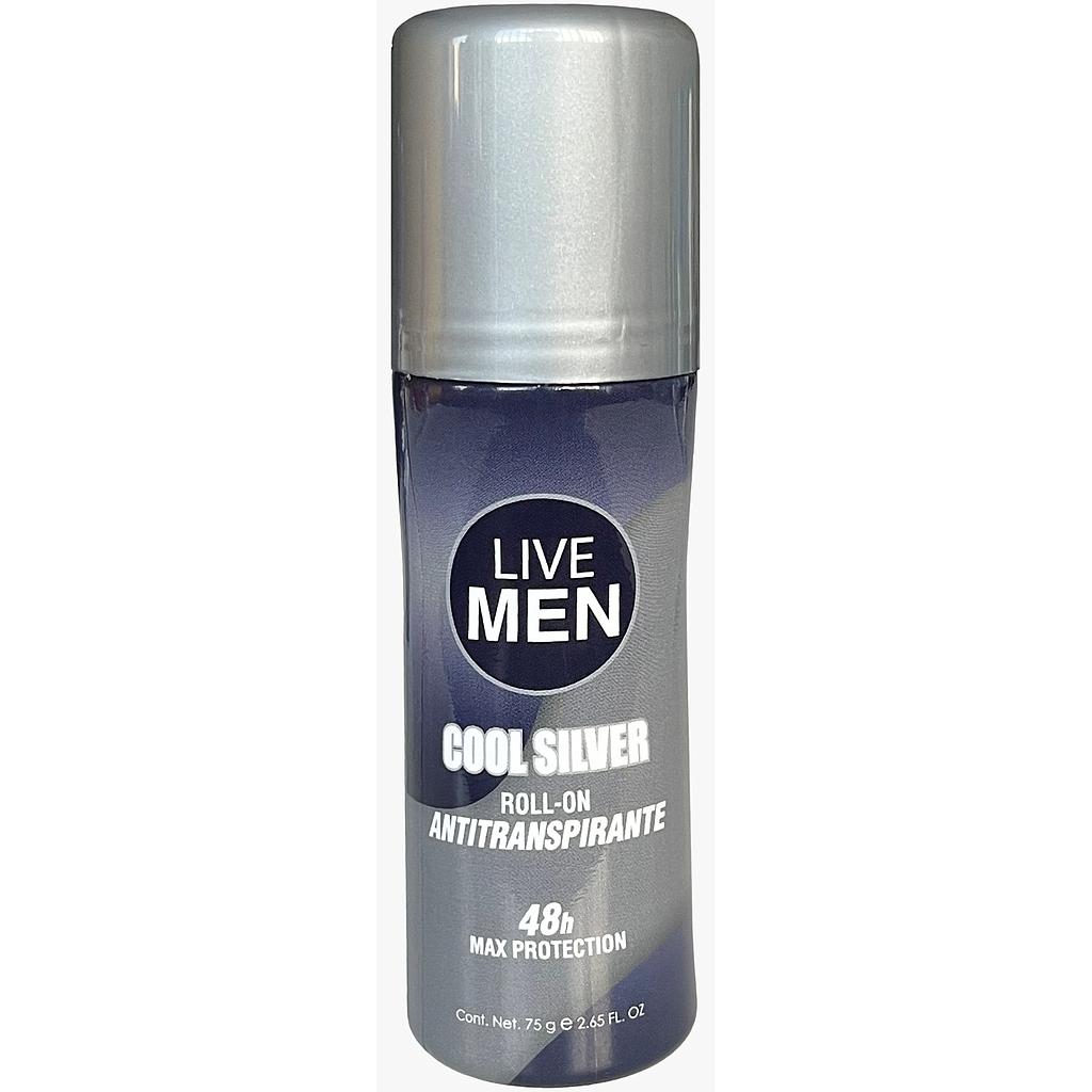 ROLLON LIVE MEN SILVER 75G X24
