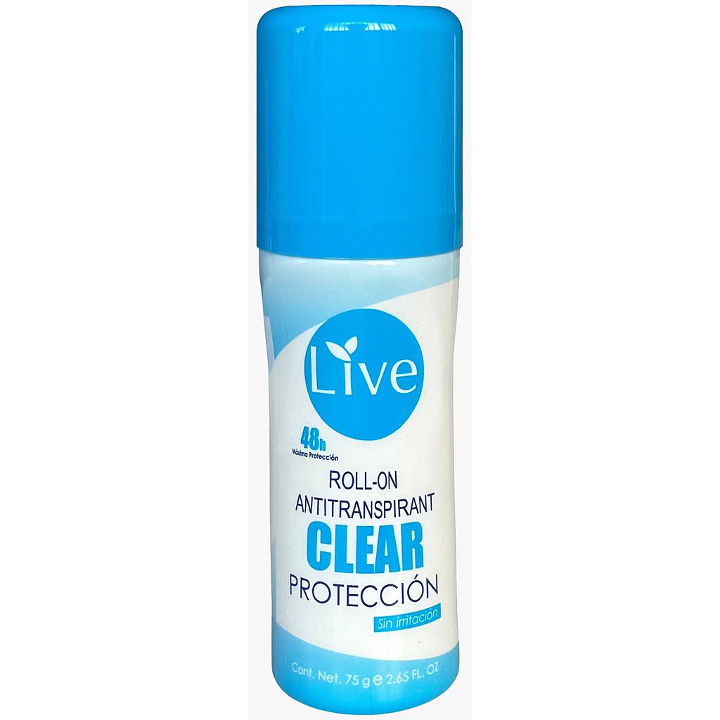 ROLLON LIVE CLEAR 75G X24