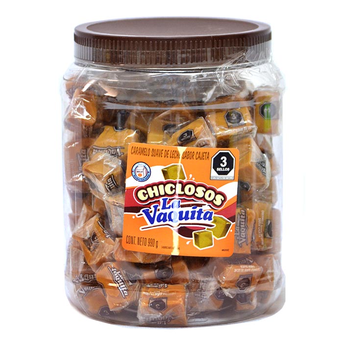 CHICLOSO DE CAFE LA VAQUITA BOTE 110PZS X8