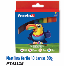 PLASTICINA FACELA 41115 10 COL 180G X96