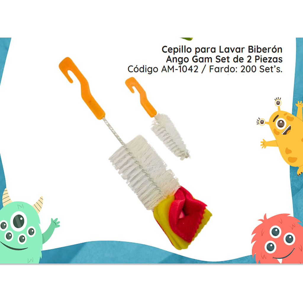 CEPILLO PARA LAVAR PACHAS ANGO AM-1042 SET X2PZ X200