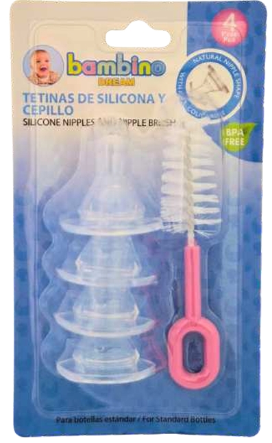 MAMON BAMBINO SILICON S/ALAS + ESCOBILLO X72