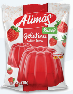 GELATINA ALIMAS FRESA 454G X12