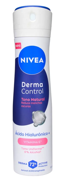 NIVEA AEROSOL DERMA CONTROL TONO NATURAL 150ML X12
