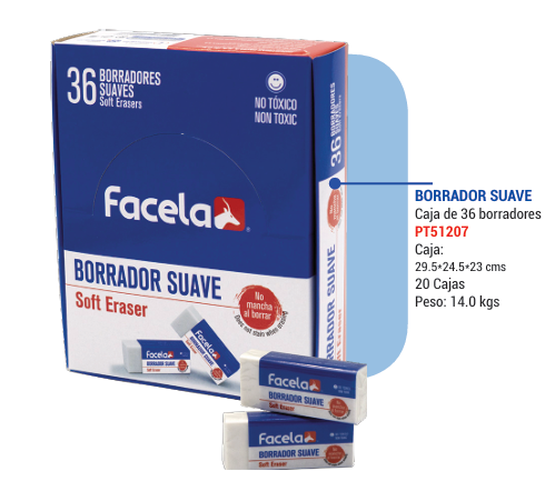 BORRADOR FACELA BLANCO GRANDE 51207 20X36