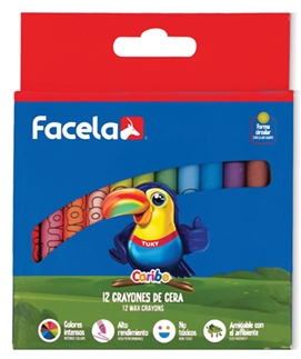 CRAYON DE CERA FACELA CARIBE 12 COL 14534 288X12
