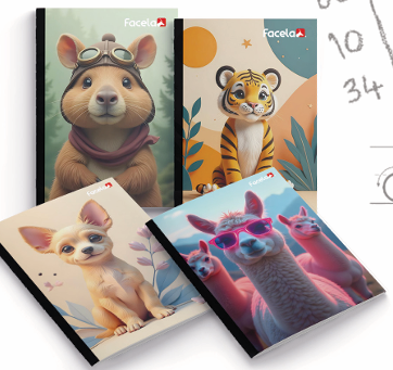 CUADERNO COSIDO FACELA GRANDE 100H CUADRO 10477 X64