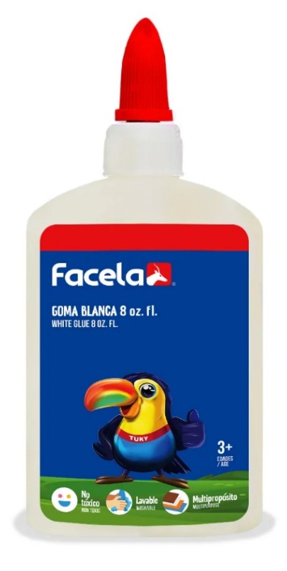 PEGAMENTO ESCOLAR FACELA 8 ONZAS 17004 X72