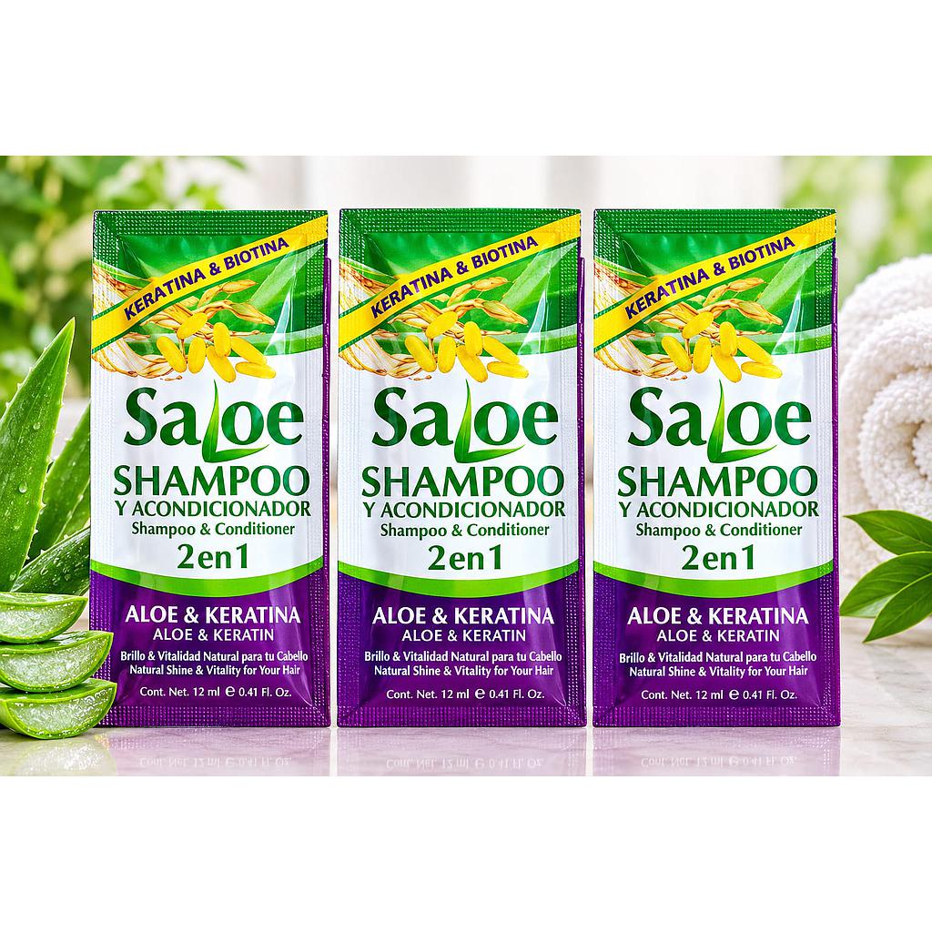 SHAMPOO SALOE SACHET KERATINA 12ML 6X24