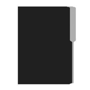 FOLDER FLASHFILE OFICIO NEGRO 5X100