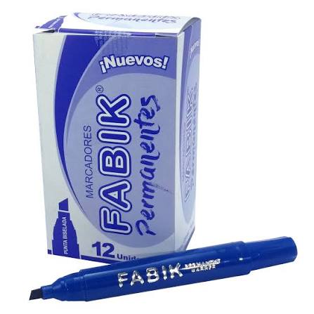 MARCADOR FABIK PERMANENTE AZUL FX60X12