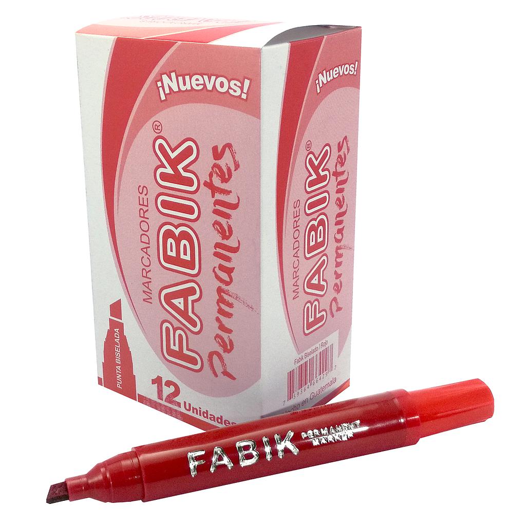 MARCADOR FABIK PERMANENTE ROJO FX60X12