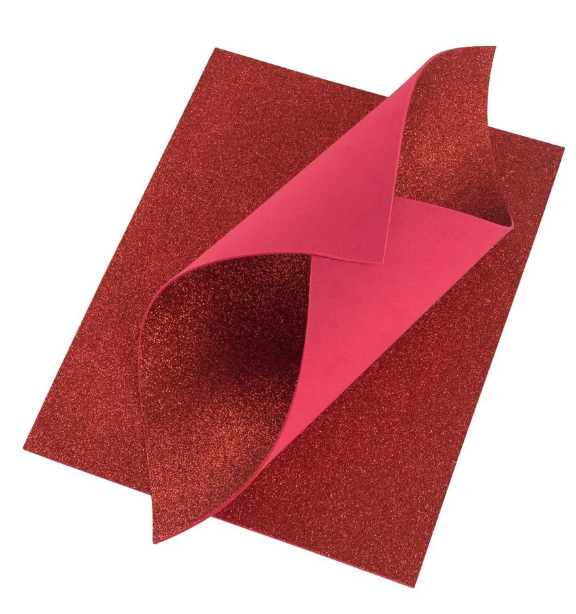 FOAMY HOJA DIAMANTINA FAST ROJO X10