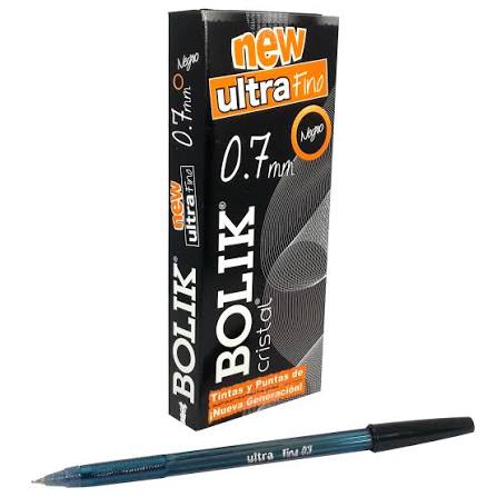 LAPICERO BOLIK ULTRA FINO NEGRO 100X12