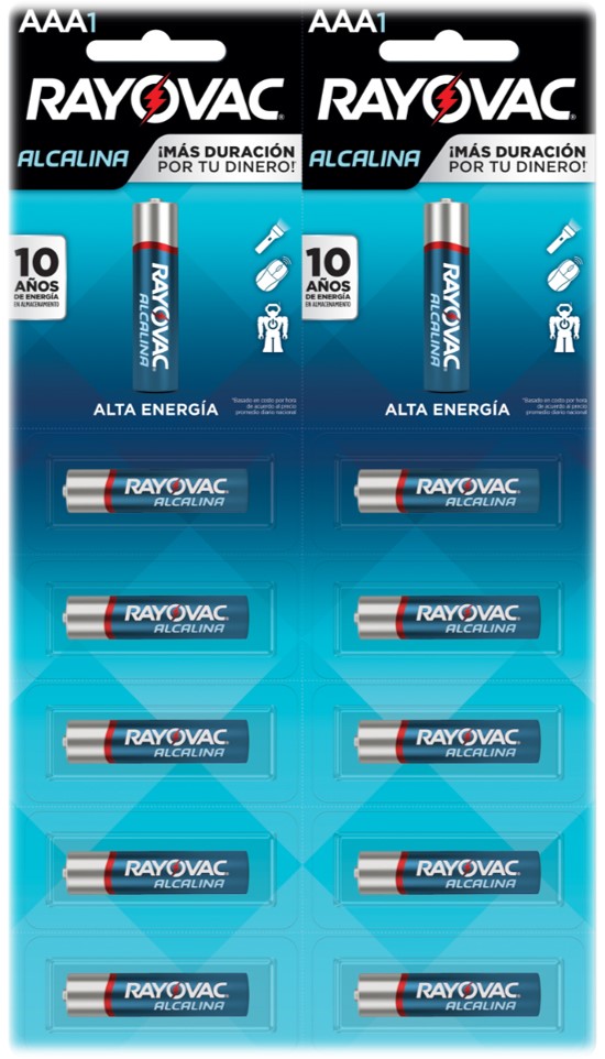 RAYO VAC BATERIA ALCALINA AAA TIRA X5 PARES