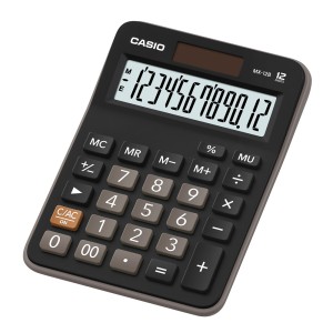 CALCULADORA  P/ESCRITORIO CASIO MX-12B-BK-W-DC 12 