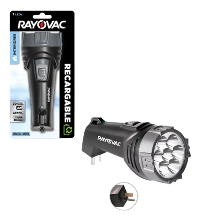 RAYO VAC LINTERNA RECARGABLE 7 LED X12