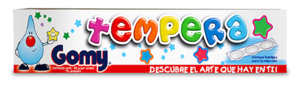 TEMPERA GOMY 6 COLORES 45G X24